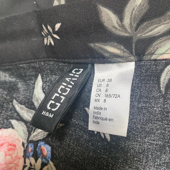 Women's Boho Floral Print Wrap Front Self Tie Knot Ruffle Hem Split Midi Skirt - Picture 11 of 12